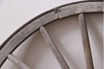 アンティーク雑貨　明治大正期　大八車　木製車輪(ディスプレイ、ガーデニング雑貨)(R-046956)