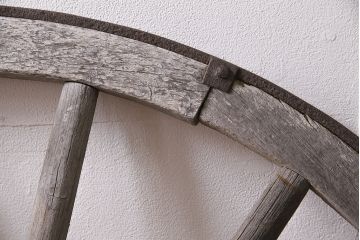 アンティーク雑貨　明治大正期　大八車　木製車輪(ディスプレイ、ガーデニング雑貨)(R-046956)