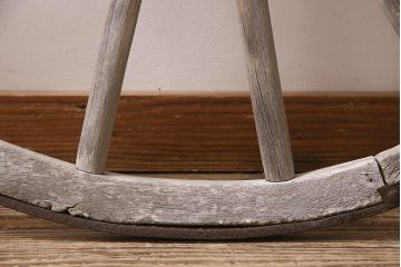 アンティーク雑貨　明治大正期　大八車　木製車輪(ディスプレイ、ガーデニング雑貨)(R-046956)