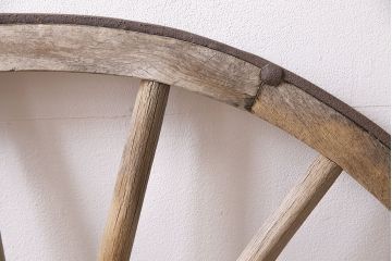 アンティーク雑貨　明治大正期　大八車　木製車輪(ディスプレイ、ガーデニング雑貨)(R-046956)