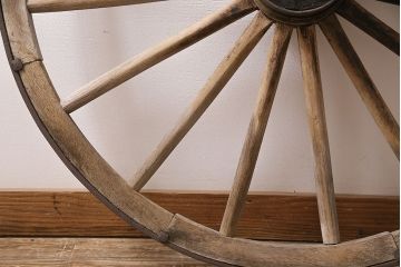 アンティーク雑貨　明治大正期　大八車　木製車輪(ディスプレイ、ガーデニング雑貨)(R-046956)