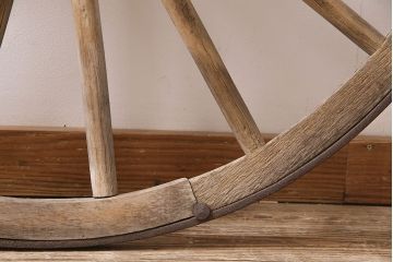 アンティーク雑貨　明治大正期　大八車　木製車輪(ディスプレイ、ガーデニング雑貨)(R-046956)