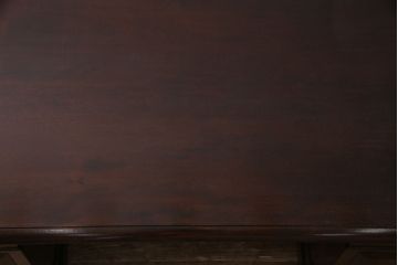 中古　松本民芸家具　シックな色合いが上品なM型両袖机(デスク)(定価約63万円)(R-046958)