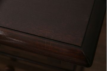 中古　松本民芸家具　シックな色合いが上品なM型両袖机(デスク)(定価約63万円)(R-046958)