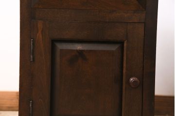 中古　松本民芸家具　シックな色合いが上品なM型両袖机(デスク)(定価約63万円)(R-046958)