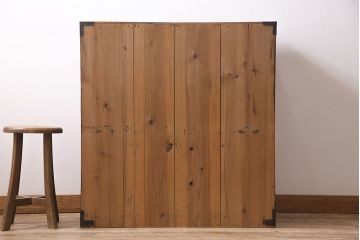アンティーク家具　明治大正期　ストリップド(剥離)　前面ケヤキ材　ペイント　シンプルモダンな佇まいが魅力の衣装箪笥(タンス、引き出し、チェスト)(R-046961)