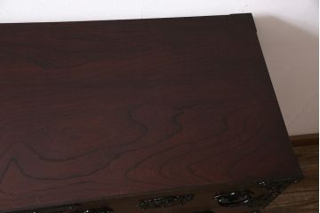 中古　岩谷堂箪笥　桜木家具店作　奥州整理タンス　脚付きリメイク　上品な和の雰囲気を醸し出す衣装タンス(チェスト、引き出し)(R-046962)