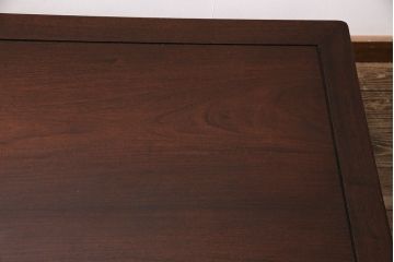 アンティーク家具　昭和初期　紫檀無垢材　深い色合いが美しい時代物の座卓(ローテーブル)(R-046963)