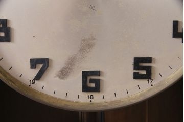 アンティーク時計　ドイツ　JUNGHANS(ユンハンス)社　ホールクロック(振り子時計、柱時計、彫刻、浮き彫り、機械部分ジャンク)(R-046964)