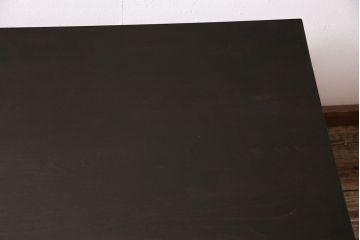 和製ビンテージ　松本民芸家具　深い色合いが上品な棚付きダイニングテーブル(食卓)(R-046969)