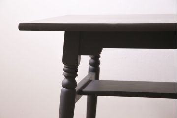和製ビンテージ　松本民芸家具　深い色合いが上品な棚付きダイニングテーブル(食卓)(R-046969)