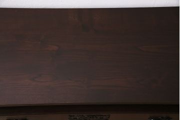 中古　伝統工芸　岩谷堂箪笥　天板リメイク・厚手栗無垢材　高級感漂う和の空間作りにおすすめのテレビ台(テレビボード、ローボード)(R-046970)