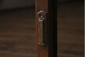 アンティーク家具　大正昭和初期　前面栗材　レトロな雰囲気が魅力のシンプルなローボード(テレビ台、テレビボード、収納棚、戸棚)(R-046971)