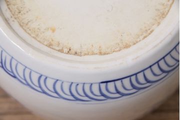 アンティーク雑貨　大正昭和初期　龍の図が大胆に描かれた瀬戸火鉢(鉢カバー)(R-046977)