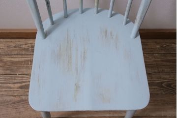 ヴィンテージ家具　イギリスビンテージ　ペイント　スモーキーカラーがお洒落なチェア(ダイニングチェア、椅子)(R-046981)