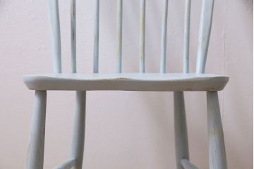 ヴィンテージ家具　イギリスビンテージ　ペイント　スモーキーカラーがお洒落なチェア(ダイニングチェア、椅子)(R-046981)