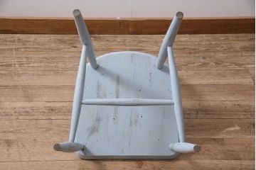 ヴィンテージ家具　イギリスビンテージ　ペイント　スモーキーカラーがお洒落なチェア(ダイニングチェア、椅子)(R-046981)