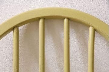 ヴィンテージ家具　イギリスビンテージ　ペイント　スモーキーイエローがお洒落なチェア(ダイニングチェア、椅子)(R-046982)