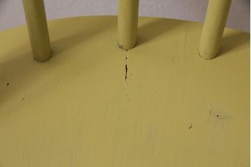 ヴィンテージ家具　イギリスビンテージ　ペイント　スモーキーイエローがお洒落なチェア(ダイニングチェア、椅子)(R-046982)