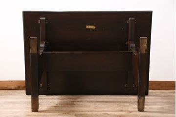 ヴィンテージ家具　松本民芸家具　別注品　落ち着いた大人の空間作りにおすすめのダイニングテーブル(2人掛け、ビンテージ)(R-046984)