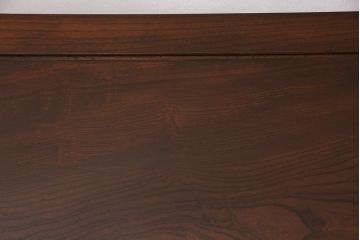 アンティーク家具　昭和初期　総ケヤキ材　脚の彫りが目を引く座卓(ローテーブル)(R-046985)