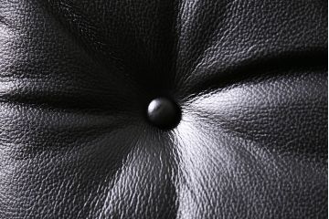 中古　DREXEL HERITAGE(ドレクセルヘリテイジ)　大人の空間作りに!ブラックレザーが高級感を醸し出すキャスター付きアームチェア(回転チェア、椅子、本革)(R-046989)