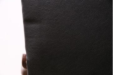 中古　DREXEL HERITAGE(ドレクセルヘリテイジ)　大人の空間作りに!ブラックレザーが高級感を醸し出すキャスター付きアームチェア(回転チェア、椅子、本革)(R-046989)