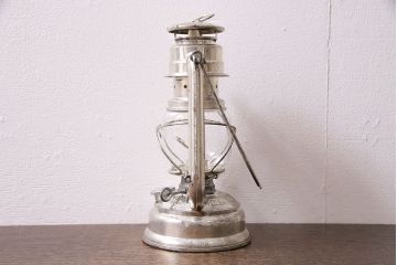 ヴィンテージ　西ドイツ製　FEUER HAND(フュアーハンド)　平芯・4分芯　ジャンクな雰囲気が格好いい吊り下げ式オイルランタン(テーブルランプ、ランプ、ビンテージ)(R-046992)