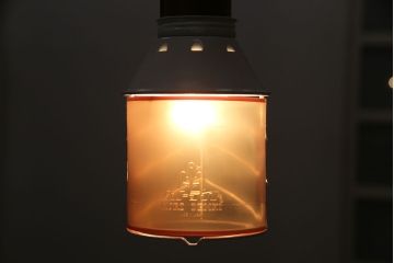昭和レトロ　森電機　ハトライト・箱付き　好みで色が変えられる懐かしい雰囲気の吊り下げ照明(天井照明、ランプ)(R-046993)
