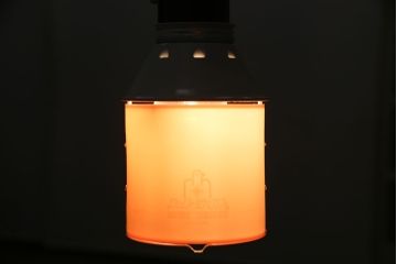 昭和レトロ　森電機　ハトライト・箱付き　好みで色が変えられる懐かしい雰囲気の吊り下げ照明(天井照明、ランプ)(R-046993)
