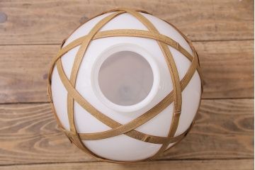 アンティーク照明　和の雰囲気を引き立てる竹巻きデザインの天井照明(ペンダントライト、吊り下げ照明)(R-046994)