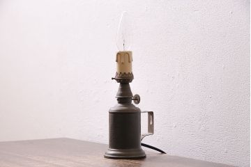 アンティーク照明　壁掛けでも使えるキャンドル型のスタンドライト(テーブルランプ、卓上照明)(R-046996)