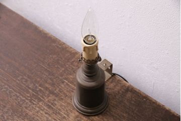 アンティーク照明　壁掛けでも使えるキャンドル型のスタンドライト(テーブルランプ、卓上照明)(R-046996)