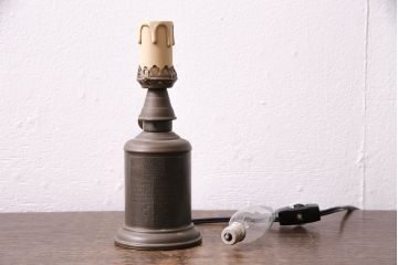 アンティーク照明　壁掛けでも使えるキャンドル型のスタンドライト(テーブルランプ、卓上照明)(R-046996)