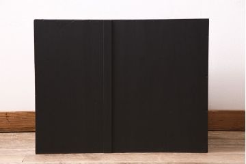 昭和レトロ　濃いネイビーと木色の組み合わせがおしゃれな小引き出し(小物収納、卓上収納)(R-046998)