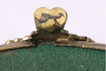 ビンテージ　イギリス　薔薇・花柄　ジュエリーボックス(小物入れ、アクセサリーケース、メタル、ヴィンテージ)(R-047001)