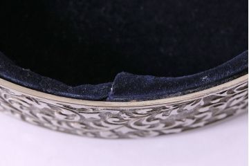 ビンテージ　シルバープレート　メタル　ジュエリーボックス(小物入れ、アクセサリーケース、ヴィンテージ)(R-047004)