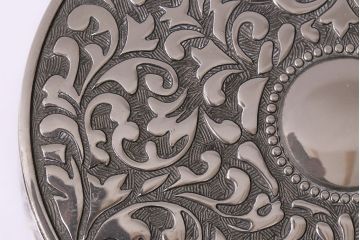 ビンテージ　シルバープレート　メタル　ジュエリーボックス(小物入れ、アクセサリーケース、ヴィンテージ)(R-047004)