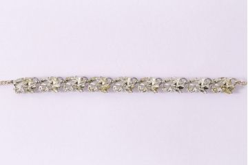 ヴィンテージアクセサリー　Exquisite　of　Solifull　薔薇飾り　ネックレス(ROSE、バラ、メタル、エナメル、ビンテージ)(R-047005)