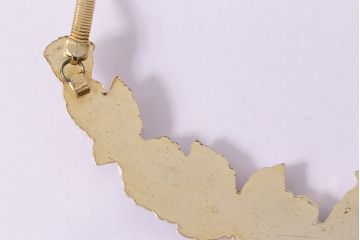 ヴィンテージアクセサリー　アール・ヌーヴォースタイル　花飾り　ネックレス(メタル、ビンテージ)(R-047006)