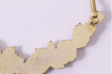 ヴィンテージアクセサリー　アール・ヌーヴォースタイル　花飾り　ネックレス(メタル、ビンテージ)(R-047006)
