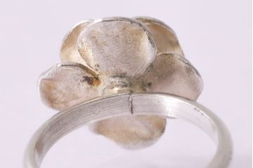 ヴィンテージアクセサリー　アメリカ　薔薇飾り　シルバー　リング(指輪、バラ、ROSE、ビンテージ)(R-047010)