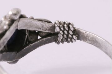 ヴィンテージアクセサリー　イギリス　ラピスラズリ　シルバー925　リング(指輪、ビンテージ)(R-047015)