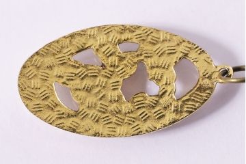 ヴィンテージアクセサリー　メタル　エナメル　花・蝶　ピアス(ビンテージ)(R-047019)