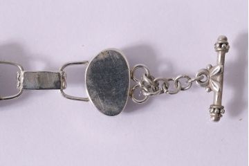 ヴィンテージアクセサリー　ダークブルーオパール　シルバー　ブレスレット(ビンテージ)(R-047023)