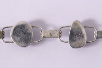 ヴィンテージアクセサリー　ダークブルーオパール　シルバー　ブレスレット(ビンテージ)(R-047023)