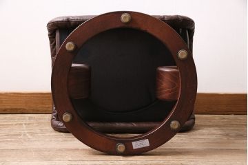 中古　EKORNES(エコーネス)　本革　ロイヤルシリーズ　オットマン付き　ストレスレスチェア(定価約46万円)(リクライニングチェア、アームチェア、椅子)(R-047035)