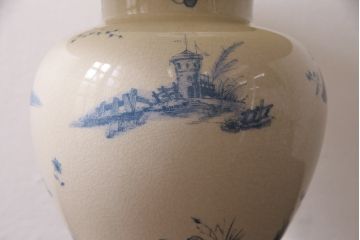 ヴィンテージ　高級品!ワンランク上の空間作りにおすすめな陶器製のランプ型照明(フロアランプ、間接照明、ビンテージ)(R-047037)