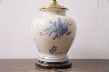 ヴィンテージ　高級品!ワンランク上の空間作りにおすすめな陶器製のランプ型照明(フロアランプ、間接照明、ビンテージ)(R-047037)