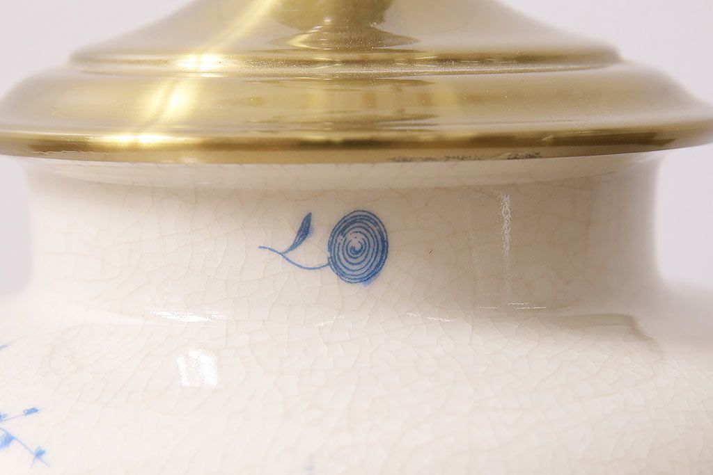 ヴィンテージ　高級品!ワンランク上の空間作りにおすすめな陶器製のランプ型照明(フロアランプ、間接照明、ビンテージ)(R-047037)